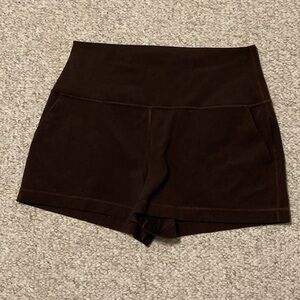 Lululemon Brown Size Eight Bike Shorts with Pockets